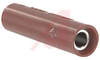 Plug, Banana; Plug; 15 A (Max.); Red; Nickel Plated Brass; 5000 VDC; 1.5 in. - 70198546 - Allied Electronics, Inc.