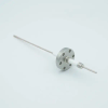Power Feedthrough, 14,000 Volts, 15 Amps, 1 Pin, 0.092″ Nickel Conductor, 1.33″ Conflat Flange - A0043-3-CF - MPF Products, INC.
