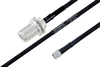 MIL-DTL-17 N Female Bulkhead to SMA Male Cable 12 Inch Length Using M17/84-RG223 Coax - PE3M0048-12 - Pasternack