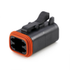 Amphenol Sine Systems AT06-4S-BLK 4-Way Connector Plug, DT06-4S-E004 Compatible, Black - 39850 - Waytek, Inc.