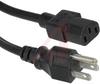 Cord, power; 18 AWG; 3 cond; Plug 5-15PConn C13; 6' 7