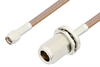 SMA Male to N Female Bulkhead Cable 24 Inch Length Using RG400 Coax - PE33117-24 - Pasternack