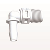 Threaded Elbow Connector, Barbed, White - N4E630 - Qosina Corp.