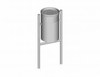 Vasura Litter Bins, Steel, Without Lid, With Ashtray - 5005130 - Erlau