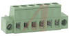 Plug, Terminal Block; 30 to 14 AWG; 6; Horizontal Plug with Screw Flange; 12 A - 70078572 - Allied Electronics, Inc.