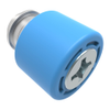 Captive Screw, M3 X 0.5, Surface Mount Technology, Phillips Recess, Smooth Blue Knob - 4C-SM-3111-N008-R - Southco