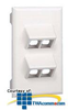 Panduit® NetKey 4-Position Snap-on Vertical Sloped.. - NK4VSRF - TelephoneStuff.com
