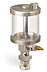 (Formerly B1876-37), Single Feed Manual Lubricator, 5 oz Pyrex Reservoir, 1/8” Female NPT Outlet, 5/8”-18 Thread for Remote Mounting - B1876-005P15B1W - Oil-Rite Corp.
