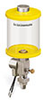 Yellow Color Key, Clear View Single Feed Electro Lubricator, 1 pt Acrylic Reservoir, 1/4” Male NPT, 24VDC - B5160-016AB024D2YW - Oil-Rite Corp.