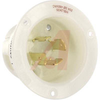 Flanged Inlet; 20 A; 480 VAC; L16-20P; White; Brass; Steel-Nickel Plated; Brass - 70116421 - Allied Electronics, Inc.