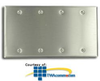 Leviton Commercial Grade Standard Size 4-Gang Blank Plate.. - 84064 - TelephoneStuff.com