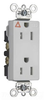 Duplex/Single Receptacle - TRIG26262-W - Hubbell Wiring Device-Kellems