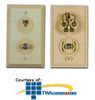 Allen Tel Flush Mount Combination Wall Jack -- AT1029 - Image
