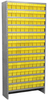 Akro-Mils 6500 lb Adjustable Gray Powder Coated Steel 22 ga Enclosed Adjustable Fixed Shelving System - 108 Bins - 6500 lb Total Capacity - ASC1279142 YELLOW -- ASC1279142 YELLOW - Image