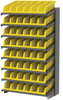 Akro-Mils APRS 900 lb Yellow Gray Powder Coated Steel 16 ga Single Sided Fixed Rack - 36 3/4 in Overall Length - 8 Bins - Bins Included - APRS18318 YELLOW - APRS18318 YELLOW - R. S. Hughes Company, Inc.