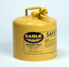 Eagle Yellow Galvanized Steel 5 gal Safety Can - 13 1/2 in Height - 12 1/2 in Overall Diameter - 048441-22155 - 048441-22155 - R. S. Hughes Company, Inc.