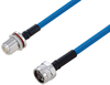 Plenum N Male to N Female Bulkhead Low PIM Cable 48 Inch Length Using SPP-250-LLPL Coax Using Times Microwave Parts - PE3C6201-48 - Pasternack