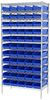 Akro-Mils Shelfmax 2000 lb Adjustable Blue Chrome Steel Open Adjustable Fixed Shelving System - 60 Bins - 2000 lb Total Capacity - AWS183630138 BLUE - AWS183630138 BLUE - R. S. Hughes Company, Inc.