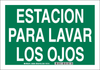 Brady B-555 Aluminum Rectangle Green Eyewash & Shower Sign - 14 in Width x 10 in Height - Language Spanish - TEXT: ESTACION PARA LAVAR LOS OJOS - 38298 - 754473-38298 - R. S. Hughes Company, Inc.