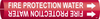 Brady Bradysnap-On B-915 White on Red Plastic Snap-On Pipe Marker - 1 1/4 in Character Height - Printed Msg = FIRE PROTECTION WATER with Right Arrow - 4060-D - 754476-41707 - R. S. Hughes Company, Inc.