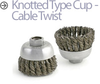 Mini-Grinder Cup and Wheel Brushes - BUSC-3 - Brush Research Manufacturing Co., Inc.