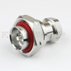 7/16 DIN Male (Plug) to 4.1/9.5 Mini DIN Male (Plug) Adapter, Tri-Metal Plated Brass Body, 1.25 VSWR -- SM4416 - Image