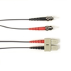 1-m, ST-SC, 50-Micron, Multimode, Plenum, Gray Fiber Optic Cable -- FOCMP50-001M-STSC-GR - Image