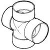 PVC Sewer Straight Tee - 650804 - Bow Plastics Ltd.