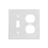 2-Gang 2 Toggle & 1 Decorative Combination Wall Plates, Metal Jumbo Size Textured Finish - 61JWS - Suzhou Ele Mfg Co., Ltd.