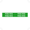 Brady B-946 White on Green Vinyl Self-Adhesive Pipe Marker - 1 1/8 in Height - 3/4 in Character Height - 7 in Length - Printed Msg = POTABLE WATER - 7219-4 - 754476-79226 - R. S. Hughes Company, Inc.