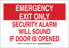 Brady B-555 Aluminum Rectangle White Emergency & Fire Exit Sign - 14 in Width x 10 in Height - 127167 - 754473-75496 - R. S. Hughes Company, Inc.