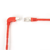 15FT Red CAT6 250MHz Angle Patch Cable S/FTP CM Down-Straight -- EVNSL213S-0015-90DS - Image