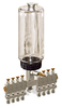 (Formerly B3193-4X02), Multiple Feed Manual Lubricator, 1 qt Polycarbonate Reservoir, 8 Feeds -- B3193-03208B111GW