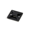 HellermannTyton MB3A0C2 Cable Tie, Zip Tie, Mounting Base Black 4-Way-Adhesive and # 4 Screw - 21244 - Waytek, Inc.