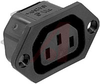 Outlet; Screw-On Mount; 10 A; 250 VAC; gt 10 Megohms @ 500 VDC, 1 Minute; Black - 70080816 - Allied Electronics, Inc.