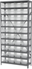 Shelving, Steel Shelving Kit, 12x36x79, 40 Bins - AS1279080SC - Akro-Mils, Inc.