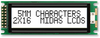 Display, Alphanumeric, 16X2, White; Character Count X Line Midas - 03AC3439 - Newark, An Avnet Company
