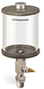 Clear View Single Feed Manual Lubricator, 1 qt Acrylic Reservoir, 1/2” Male NPT - B4461-032AB4W - Oil-Rite Corp.