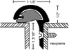 Astragal - Neoprene - Anod Alum -- 148NA - Image
