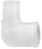 Fisnar 561105 Street Elbow Connector Clear 0.25 in NPT Female x 0.25 in NPT Male - 561105 - Ellsworth Adhesives