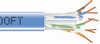 1,000Ft CAT6 Solid Bulk Cable 550-MHZ UTP Blue CMP Plenum, Box -- EYN871B-PB-1000 - Image