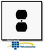 Leviton 2-Gang 1-Duplex Centered Device Receptacle.. - S748-N - TelephoneStuff.com