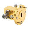 WR22 UG383/U to 2.4mm Female Waveguide to Coax Adapter Right Angle 33 - 50GHz -- WR22-VFR+ - Image