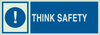 Brady Bradyglo B-347 Polyester / Polystyrene Rectangle Green Safety Awareness Sign - 14 in Width x 5 in Height - Glow in the Dark - TEXT: THINK SAFETY - 90786 - 754476-90786 - R. S. Hughes Company, Inc.