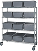 Cart, Wire Shelving, 4Shelves, 14Bin/gry; No. Of Bins Quantum Storage - 44AC5768 - Newark, An Avnet Company