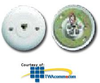 Leviton Round Flush Mount Wallplate - Carded Unit Pack - C0229 - TelephoneStuff.com