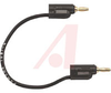 Patch Cord, Miniature Stacking Banana Plug Each End, 20 AWG, Black, 12