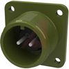 connector,box receptacle,class a,size 14s,2 #16 solder pin contact,olive drab - 70009996 - Allied Electronics, Inc.