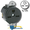 Leviton Single Receptacle 250V, Short Strap - 5658-SS - TelephoneStuff.com