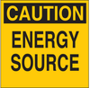 Brady B-946 Vinyl Square Yellow Lockout / Tagout Sign - 2 in Width x 2 in Height - Self-Adhesive - TEXT: CAUTION ENERGY SOURCE - 60162 - 754476-60162 - R. S. Hughes Company, Inc.